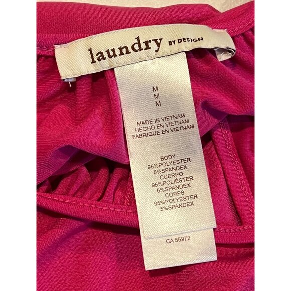 Laundry by Design Colorblock Maxi Dress Summer Tie Waist Pink Orange M Was $148 - Picture 8 of 9